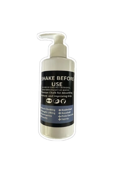 200 ML LİQUİD POWER GYM CHALK Pompa JİMNASTİK , POLE DANS , CROSSFİT, DAĞ TIRMANIŞI, WEİGHT LİFTİNG