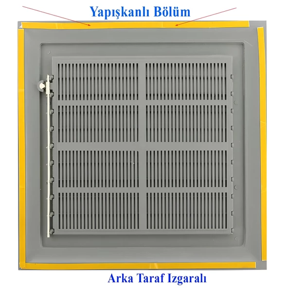Menfez Banyo Wc Tuvalet Havalandırma Plastik Panjur Gri 35x55 CM - 3
