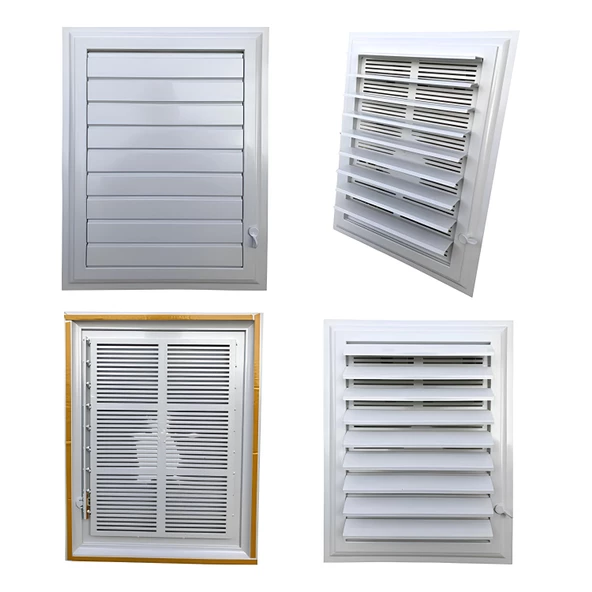 Menfez Banyo Wc Tuvalet Havalandırma Plastik Panjur Gri 30x30 CM - 8