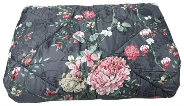 Clasy Saten %100 Pamuk Saten Tek kişilik Yorgan Aflon V1 Siyah - 2