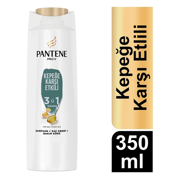 Pantene Kepeğe Karşı Etkili 3'ü1 Arada Şampuan 350 ml