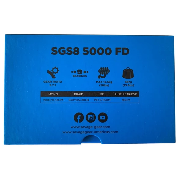 Savage Gear SGS8 5000 FD 8+1BB Jig Olta Makinesi - 2