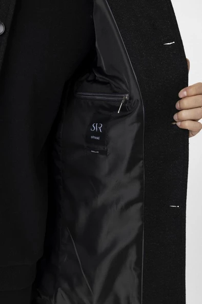 Hipatu Süvari Regular Fit Hakim Yaka Kaban - 5