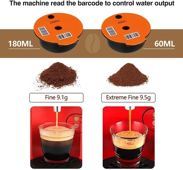 Bosh Tassimo için 180ML Kullanımlık Tekrar Doldurulabilir Kahve Kapsülü - 7