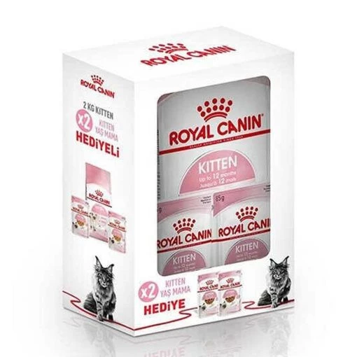 Royal Canin Box Kitten Yavru Kedi Maması 2 KG + 2 Adet Kitten Yaş Mama