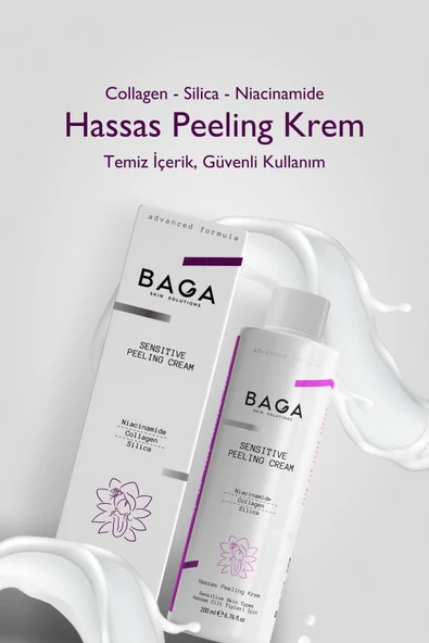 BAGA Aydınlatıcı,Yoğun Nemlendirici Peeling Krem 200 Ml