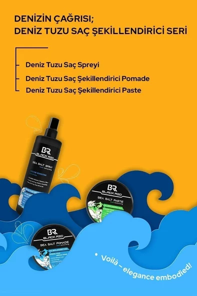 Black Red Sea Salt Paste Saç Şekillendirici Mat Doğal Görünüm Orta Sertlik Wax 120 Ml - 3