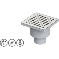 WUVERA 10*10 Ø50 Alttan Yer Süzgeci (sifon) Paslanmaz - 4