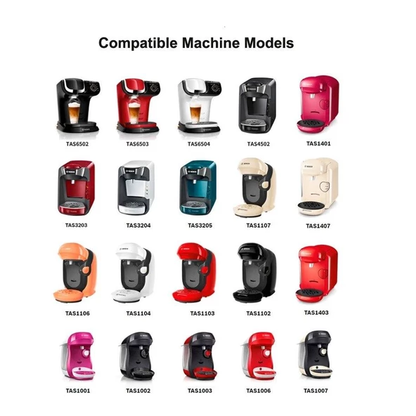 Bosh Tassimo için 180ML Kullanımlık Tekrar Doldurulabilir Kahve Kapsülü - 6