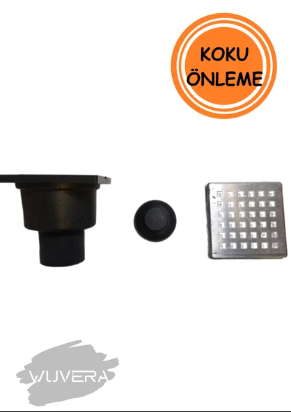 WUVERA 10*10 Ø50 Alttan Yer Süzgeci (sifon) Paslanmaz - 3
