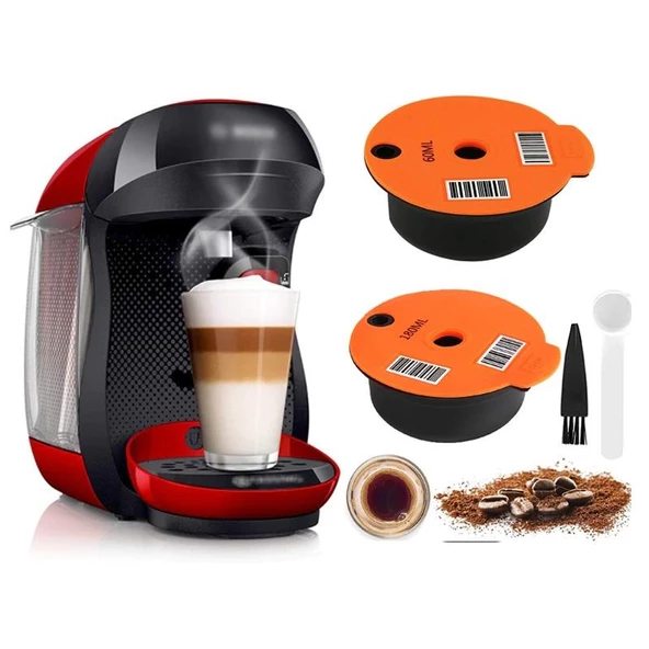 Bosh Tassimo için 180ML Kullanımlık Tekrar Doldurulabilir Kahve Kapsülü - 2