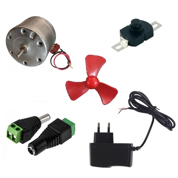 Adaptörlü Anahtarlı Soketli Basit Motor Deney Seti - Öğrenci Elektrik Devresi