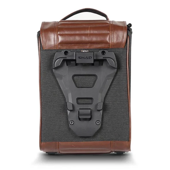 SHAD CAFE RACER KAHVERENGİ RETRO YAN ÇANTA SADDLE BAG X0SR38 - Resim 2