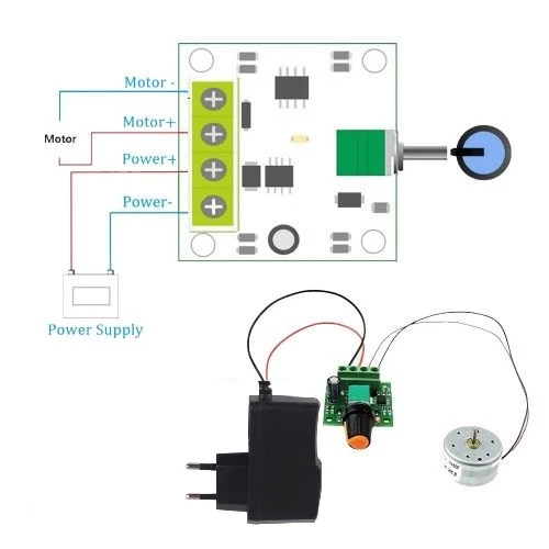 Hızı Ayarlı Basit Motor Deney Seti - Öğrenci Elektrik Devresi - 2