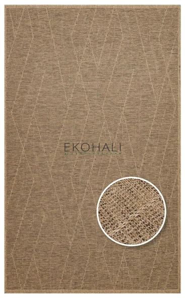 Salda Koleksiyonu iç ve Dış Mekan Kullanımına Uygun Jüt Görünümlü Yumuşak Dokulu Sisal Kilim SLD 03 Natural - 1