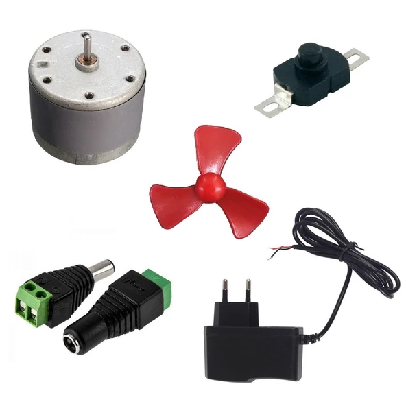 Adaptörlü Anahtarlı Soketli Basit Motor Deney Seti - Öğrenci Elektrik Devresi - Resim 2