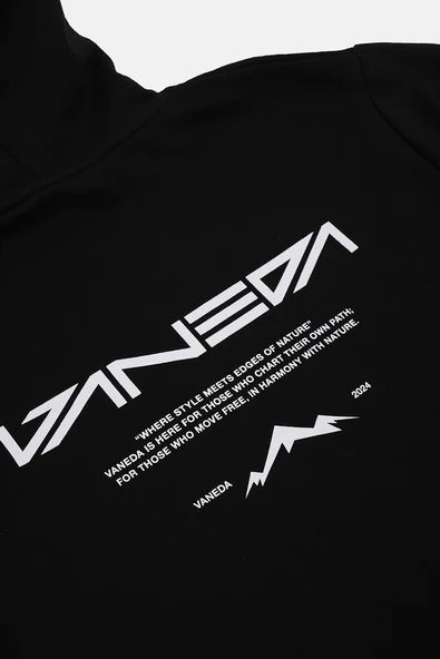 Kapüşonlu Regular Fit Next Unisex Sweatshirt Siyah - 5