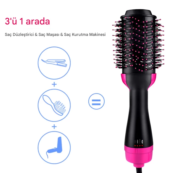 QASUL Pratik Hava Üflemeli Saç Kurutma Ve Şekillendirme Aleti 1200W - 2