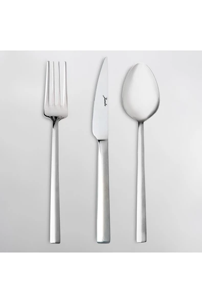 Jumbo 1900 Prizma 6 Kişilik 18 Parça Yemek Çatal Kaşık Bıçak Takımı - 3