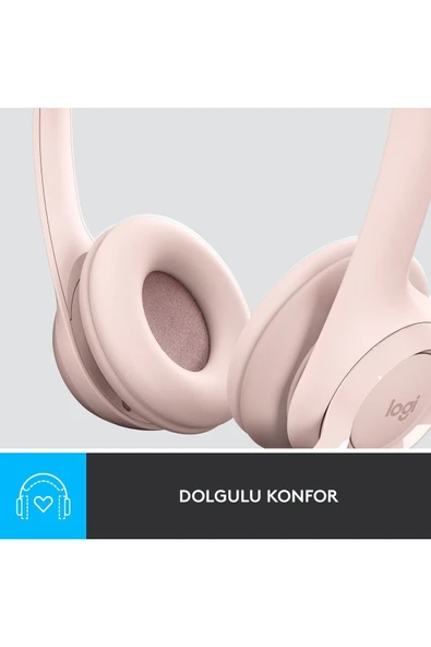 logitech H390 Usb Gürültü Önleyici Mikrofonlu Kulaklık - Gül 981­-001281 - 6