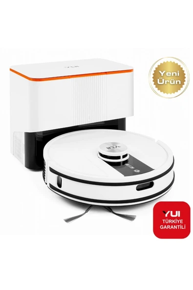 Yui S7 Plus Akıllı Çöp Istasyonlu Robot Vacuum & Mop Süpürge Beyaz(YUI TÜRKİYE GARANTİLİ)