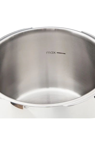 Jumbo Procook 6lt Siyah Açık Gri Paslanmaz Çelik Düdüklü Tencere - Resim 4