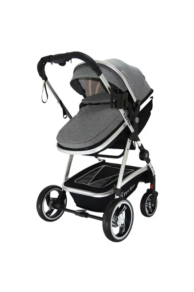 YOYKO City Seyahat Sistem Bebek Arabası 3 In 1 Gri Silver - 3