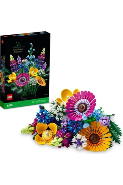 LEGO ® ICONS Kır Çiçekleri Buketi 10313 - Yetişkinler İçin Koleksiyonluk Yapım Seti (939 Parça) - 7
