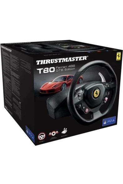 Thrustmaster T80 Ferrari 488 GTB Edition Yarış Dİreksiyonu - 4