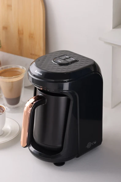Karaca Hatır Hüps Quartz Közde, Sütlü Içecek Hazırlama Türk Kahve Makinesi 5 Fincan Kapasiteli Black Copper - Resim 3