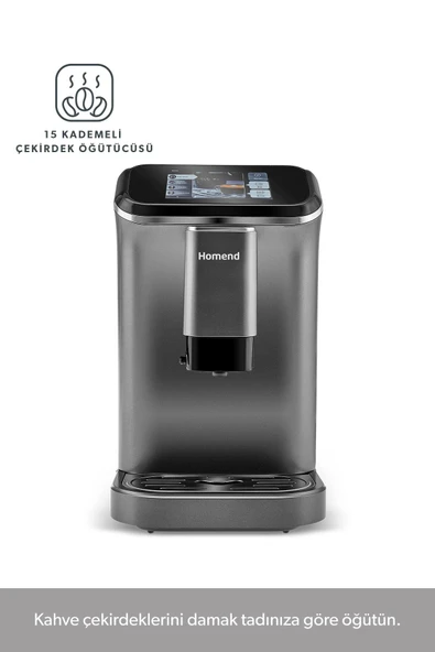 HOMEND Coffeebreak 5008h Kahve Öğütücülü, Dokunmatik Ekranlı Full Otomatik Espresso Makinesi - 2