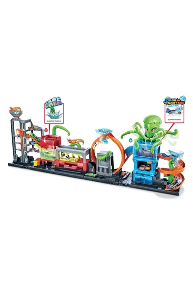 HOT WHEELS Dev Ahtapot Ile Araba Yıkama Oyun Seti Gtt96 - 8