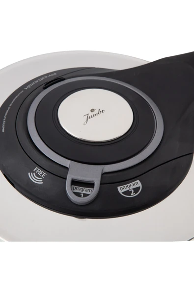 Jumbo Procook 6lt Siyah Açık Gri Paslanmaz Çelik Düdüklü Tencere - Resim 7