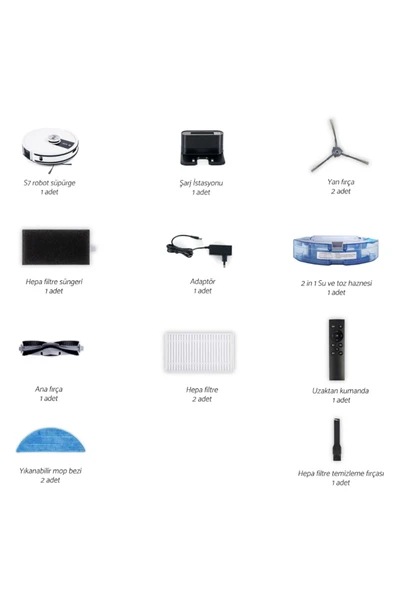 Yui S7 Nomopzone Özellikli Akıllı Robot Vacuum & Mop Süpürge Beyaz(YUI TÜRKİYE GARANTİLİ) - 4