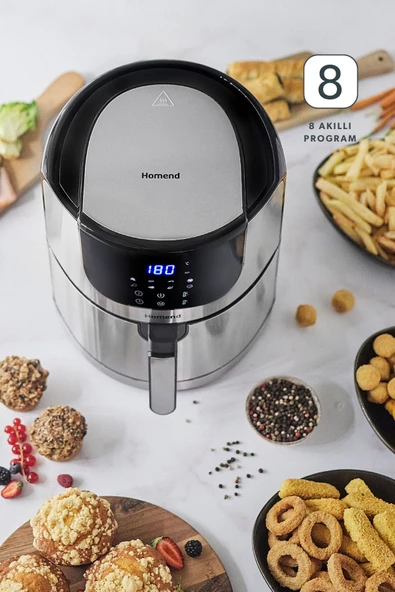 HOMEND Airfryday 2502h 8 Farklı Program, Dokunmatik Ekran, 5l Airfryer