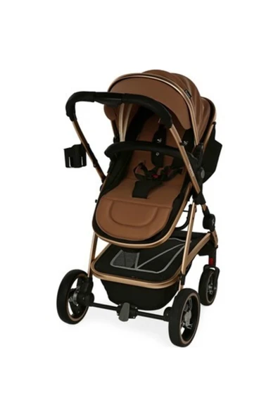 wallmark Yoyko City Seyahat Sistem Bebek Arabası 3 in 1 Kahve Rose - 4
