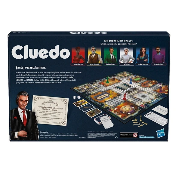 F6420 Hasbro Gaming - Cluedo +8 yaş - Resim 4