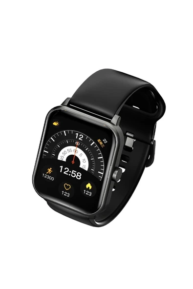 QCY Gts Akıllı Saat 1.85”hd Ekran ( Sesli Görüşme ) Siyah Resmi Distribütör Garantili Siyah 2 Yıl - 2