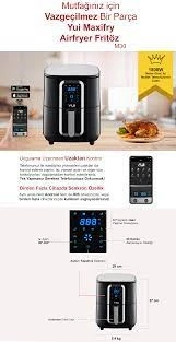 Yui M30 Maxifry Dokunmatik Ekran 6,5 Lt Smart Airfryer Yağsız Fritöz 1800w - 10