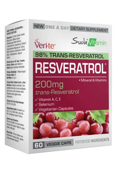 Suda Vitamins Resveratrol 60 Kapsül