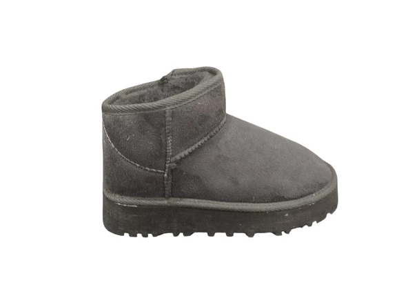 Cudo Kalın Platform Taban İçi Kürklü Günlük Kadın Süet Bot - 9