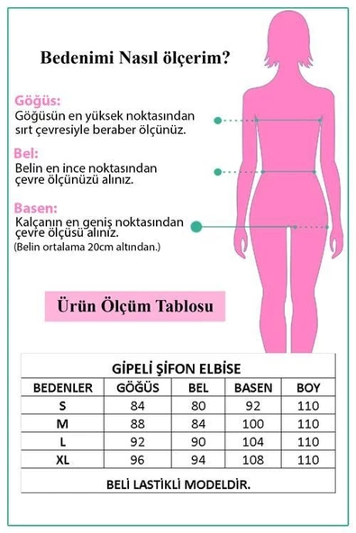 Dipmoda kadın kemerli desenli yeni sezon midi boy şifon elbise APCX04 - 2