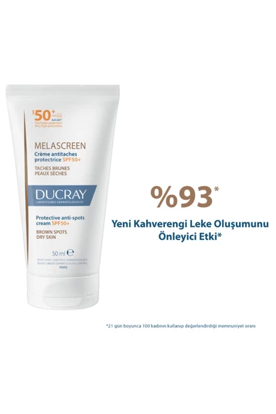 Ducray Melascreen Spf 50+ Lekeye Eğilimli ve Karma Ciltler İçin Güneş Kremi 50 ml