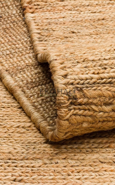 Soumak Koleksiyonu Örgülü Naturel Jut Halı SMK Plain Natural - 10