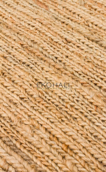 Soumak Koleksiyonu Örgülü Naturel Jut Halı SMK Plain Natural - 4