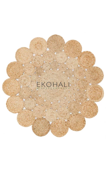Solo Koleksiyonu Jüt ile üretilen el dokuma sisal kilim CA-111 Natural XW - 1
