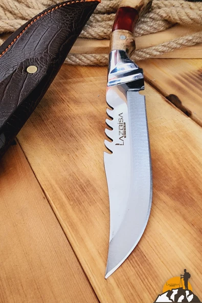 Epoksi Ceviz Sap Outdoor Kamp Bıçağı Çakısı Piknik Bıçak Çakı Mutfak Bıçağı Kılıflı ( KMP-02 ) - 2