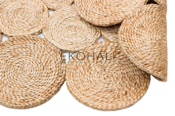 Solo Koleksiyonu Jüt ile üretilen el dokuma sisal kilim CA-111 Natural XW - 3