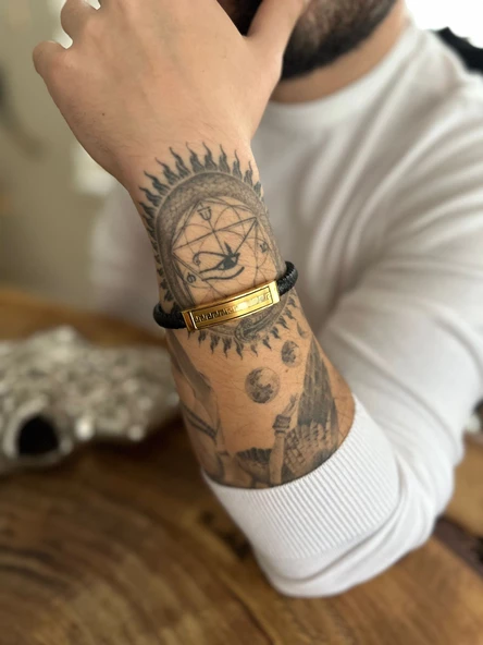 316L İtalyan Kararmaz Çelik Erkek Bileklik ürün görseli 1