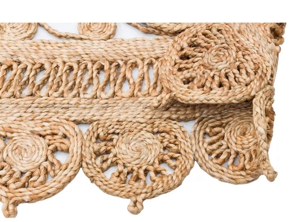 Solo Koleksiyonu Jüt ile üretilen el dokuma sisal kilim CA-109 Natural XW - 2